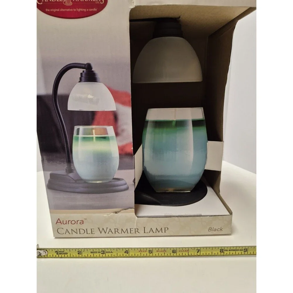 New In Box Aurora Candle Warmer Lamp Black